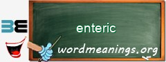 WordMeaning blackboard for enteric